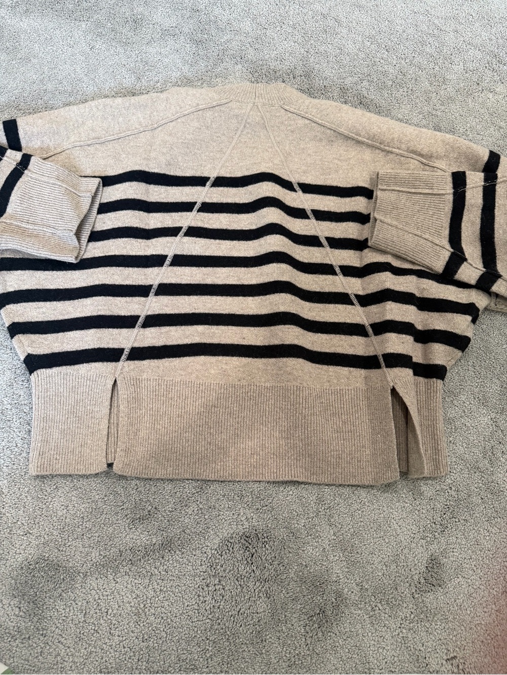 rag & bone Beige and Black Striped Crewneck Sweater - Picture 5 of 5